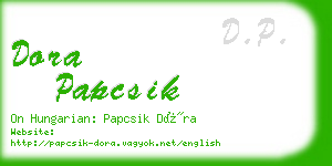 dora papcsik business card